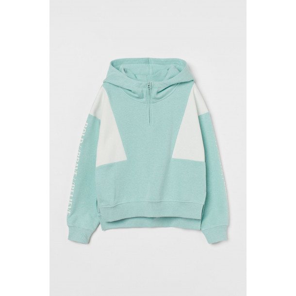 Худі для дівчаток м'ятно зеленого кольору H&M