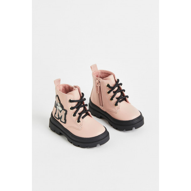 Класичні черевики зі штучної шкіри H&M для дівчаток пудрово-рожевий колір розмір 22