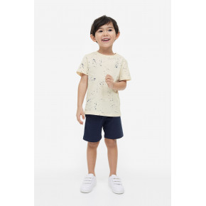 Бавовняний комплект із футболкою та шортами H&M