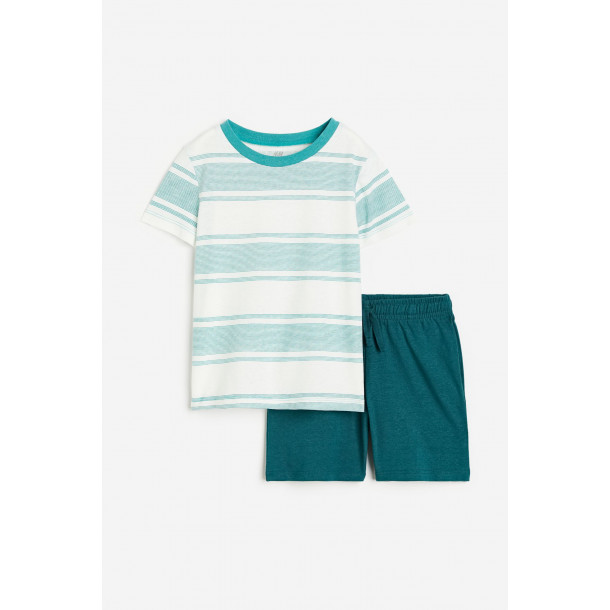 Бавовняний комплект з 2 предметів (футболка та шорти) H&M