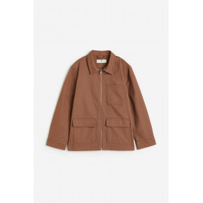 Саржева куртка коричневого кольору для хлопчиків H&M