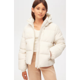 Пуховик з капюшоном для дівчаток білого кольору H&M