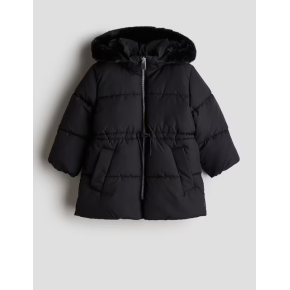 Пуховик для дівчаток чорного кольору з капюшоном H&M