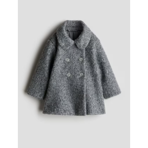 Пухнаста шуба сірого кольору для дівчаток H&M