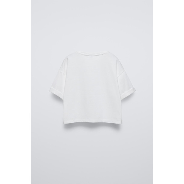 Футболка білого кольору з принтом Zara